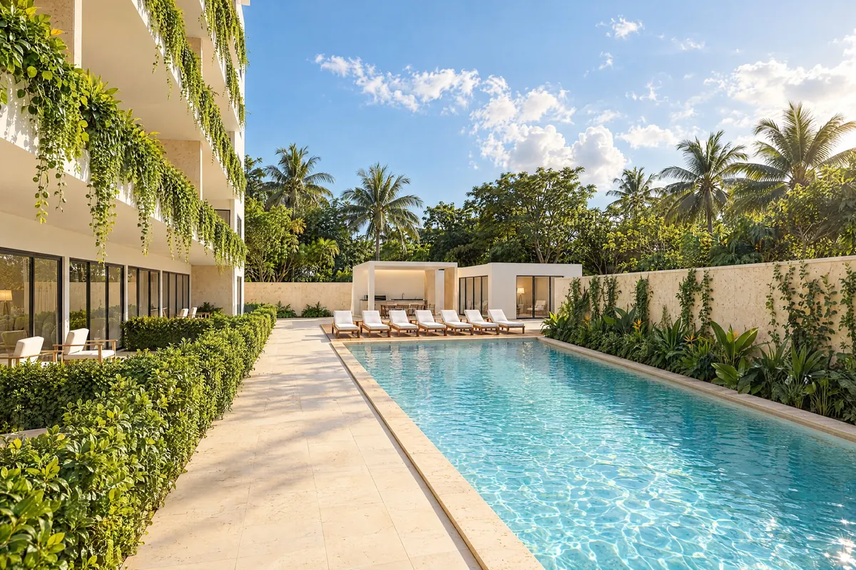 Pool lounge, Lilly apartment, Ocean Tree Residences, Sosúa