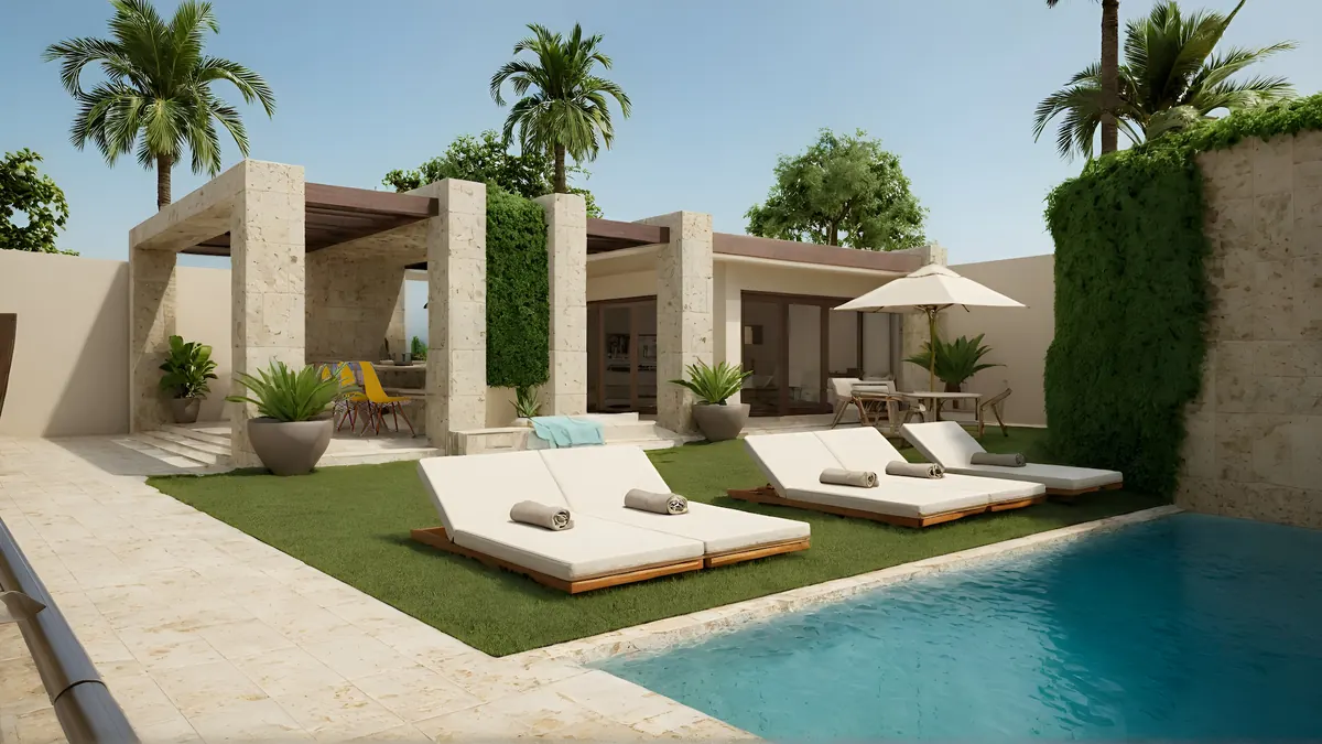 Sun terrace by the pool